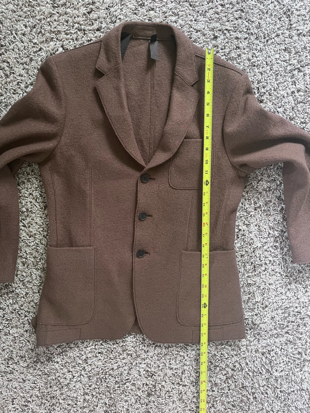 Hugo Boss Mens Brown‎ Wool Blend 3-Button Knit Blazer Sport Coat - Picture 4 of 6